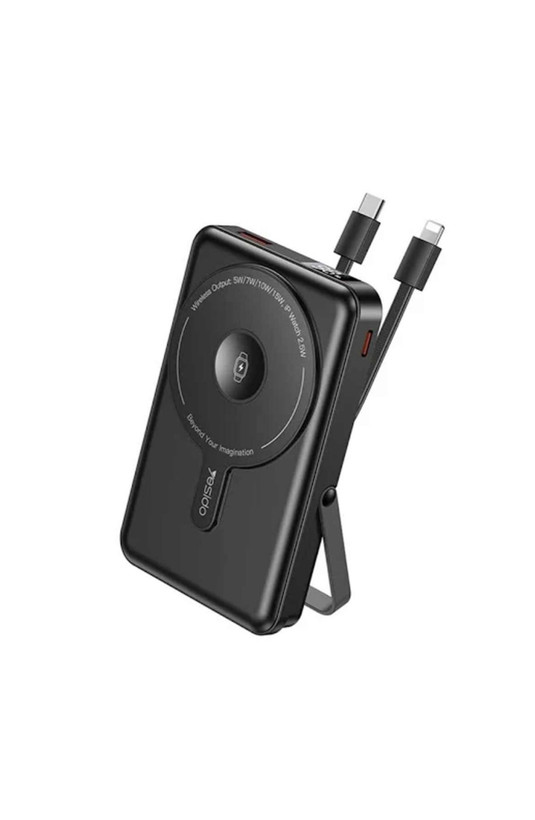 Yesido 10000mAh و فست شارژ )PD( پاوربانک وایرلس مدل 22.5 P72 - مشکی