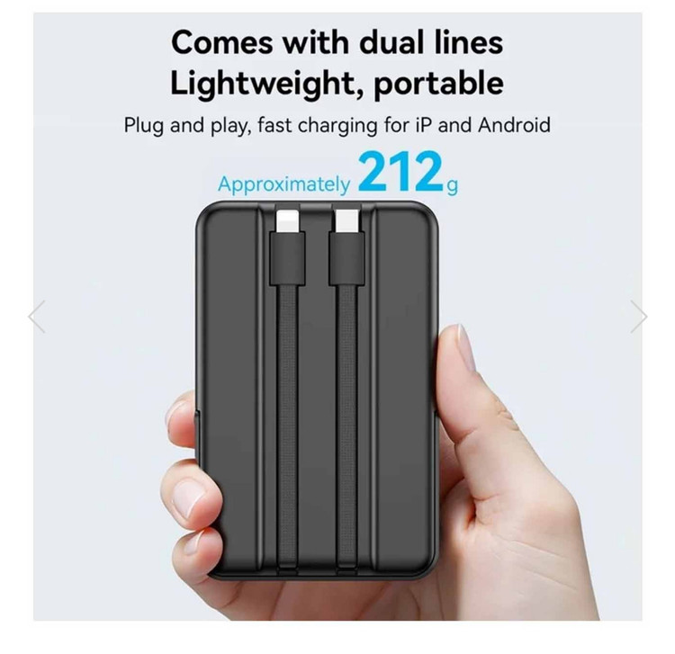 Yesido 10000mAh و فست شارژ )PD( پاوربانک وایرلس مدل 22.5 P72 - مشکی